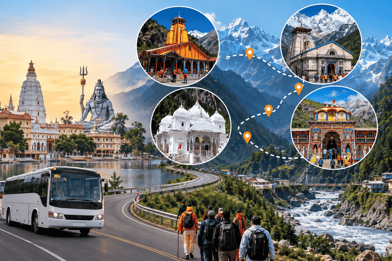 Gorakhpur to Char Dham Yatra Distance Train Route and Packages - All in One Pilgrimage